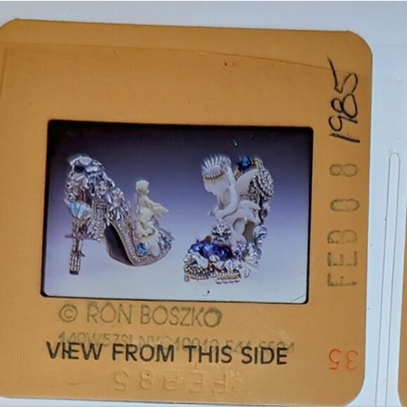 Wendy Gell 35 mm slides. Vogue fashion, mirrors, bling shoes, Marissa Berenson. - Picture 3 of 4